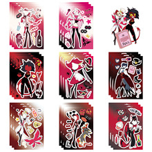 8张跨境恶老大表情拼图暗黑风创意手账DIY平板保温杯装饰贴纸防水