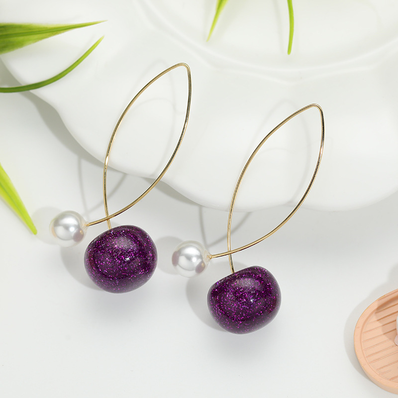 Aretes de cereza roja para mujer – colgante exquisito, fruta de imitación versátil, nuevo estilo