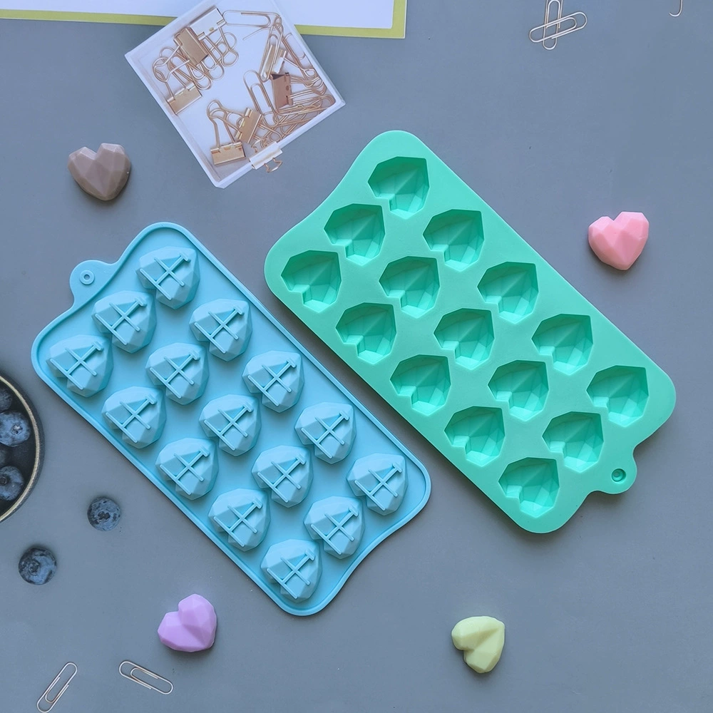 Силикон 15 алмазов Любовь шоколадная формовка пять моделей DIY украшение торта выпечка инструмент 68