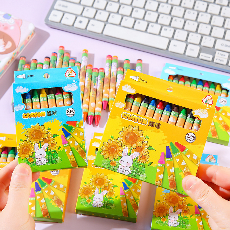 Crayones de Pintura para Niños 12 Colores Lavables de Papel