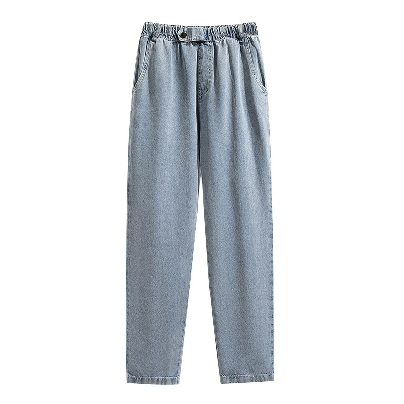 Denim ultra thin trousers, “Frozen”, plus size