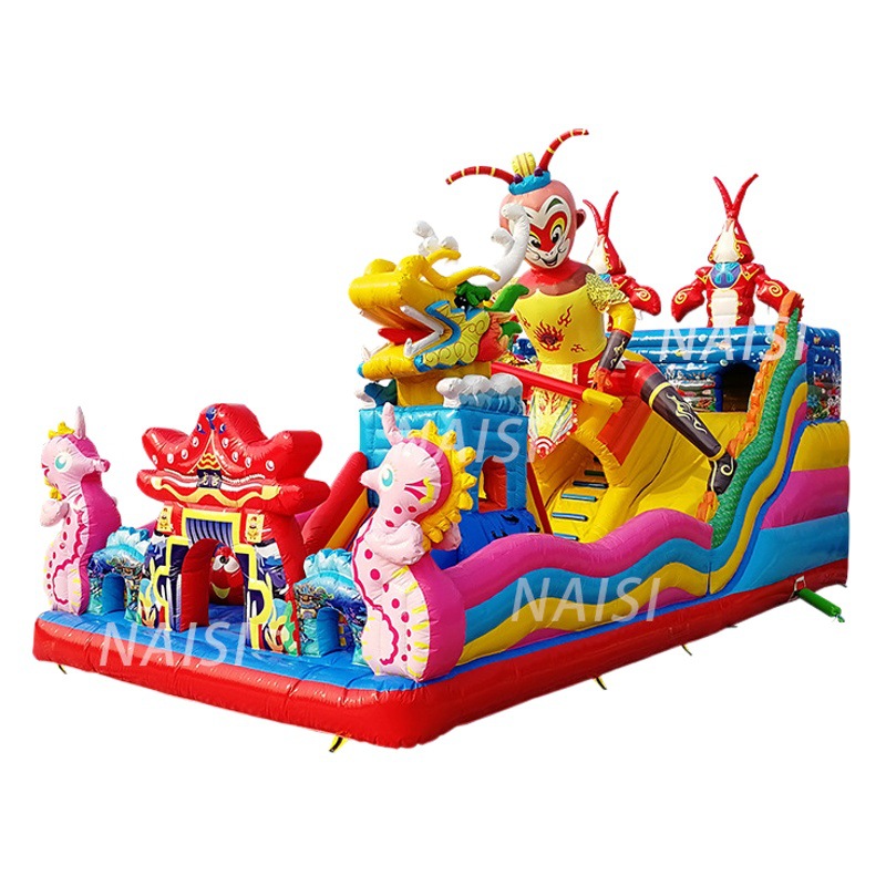 Fabricantes de equipos de juegos nuevos niños al aire libre inflables cama de salto grande al aire libre deslizante inflables castillo