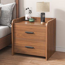 床頭櫃實木色中式現代簡約小型極簡置物架簡易網紅床邊收納小櫃子