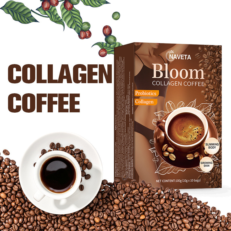 外贸跨境英文版谷胱甘肽黑咖啡胶原蛋白咖啡批发 COLLAGEN COFFEE