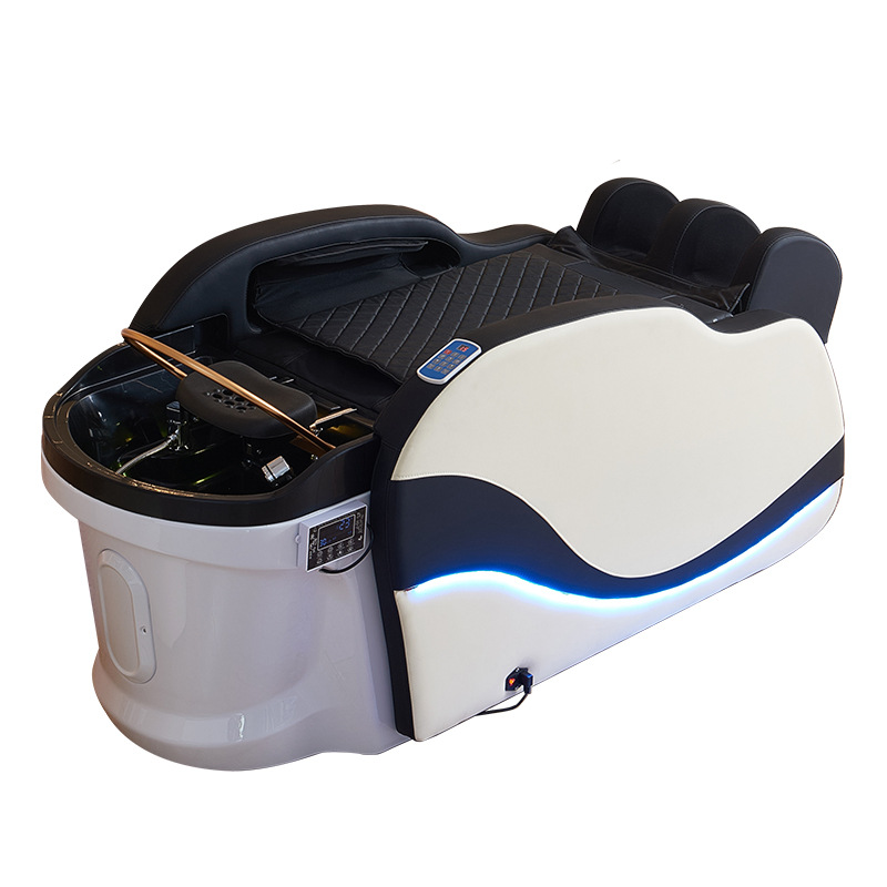 Cama de lavado de cabello eléctrica de circulación de agua, fumigación, belleza, salón de peluquería, masaje multifuncional, cama de lavado de agua, salón de peluquería especial