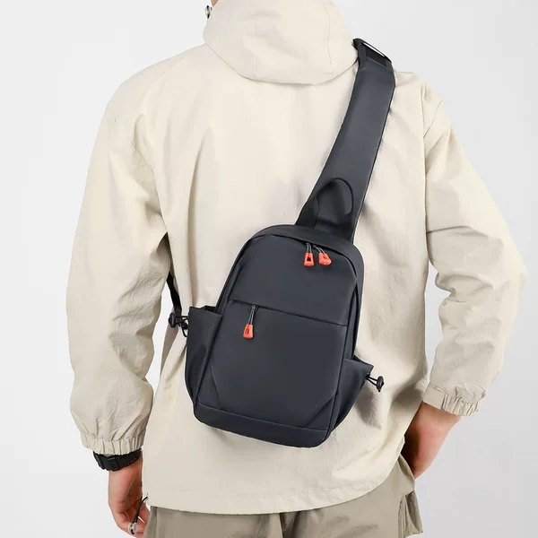 Chest Bag Men's Crossbody Bag Casual Sports Cycling Waterproof Oxford Cloth Shoulder Small Backpack Korean Style Trendy Chest Bag