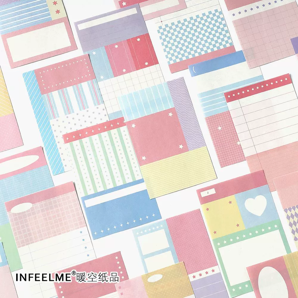 Infeel.Me Радужная серия склейки Бумага для письма Стикеры Корейский простой стиль Ins Мемо сообщение материал Бумага