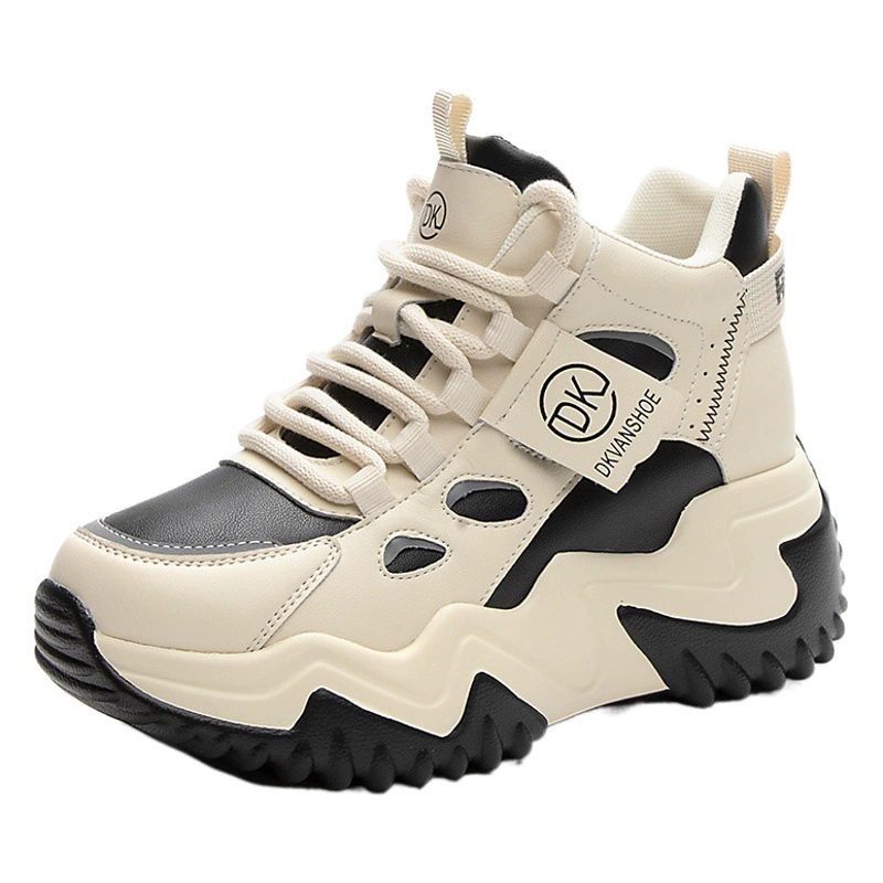 Женские кроссовки на толстой подошве, увеличивающие рост, модель 799, новинка весны-лета 2025, универсальные, в корейском стиле, повседневная обувь для студентов.