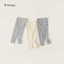 宥宝童装儿童打底裤女童春装外穿裤子宝宝纯色爱心标长裤CK24055