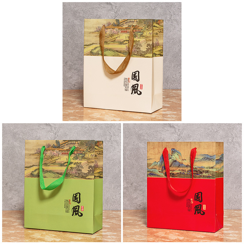 茶叶包装专用手提袋新款通用茶叶袋高档手提袋纸袋礼品袋手挽袋