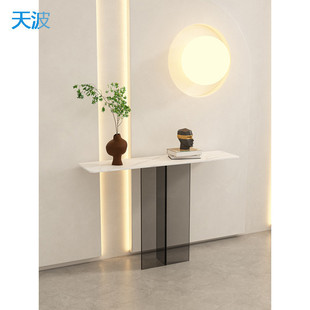 Dnd Simple Light Luxury Italian Acrylic Rock Board Porch Wall-to-Wall Modern Style Chinese Style Entrance Cream Corridor Guest