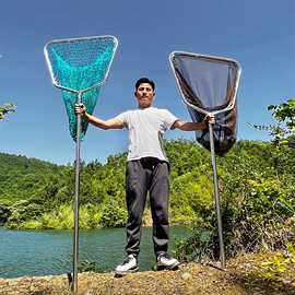 不锈钢抄网大鱼捞虾捞鱼网青鱼锦鲤不伤鱼网抄捞子网兜渔具鱼捞网