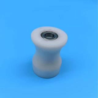工厂定制生产健身器材配件白色POM聚甲醛内嵌6800双轴承小滚轮