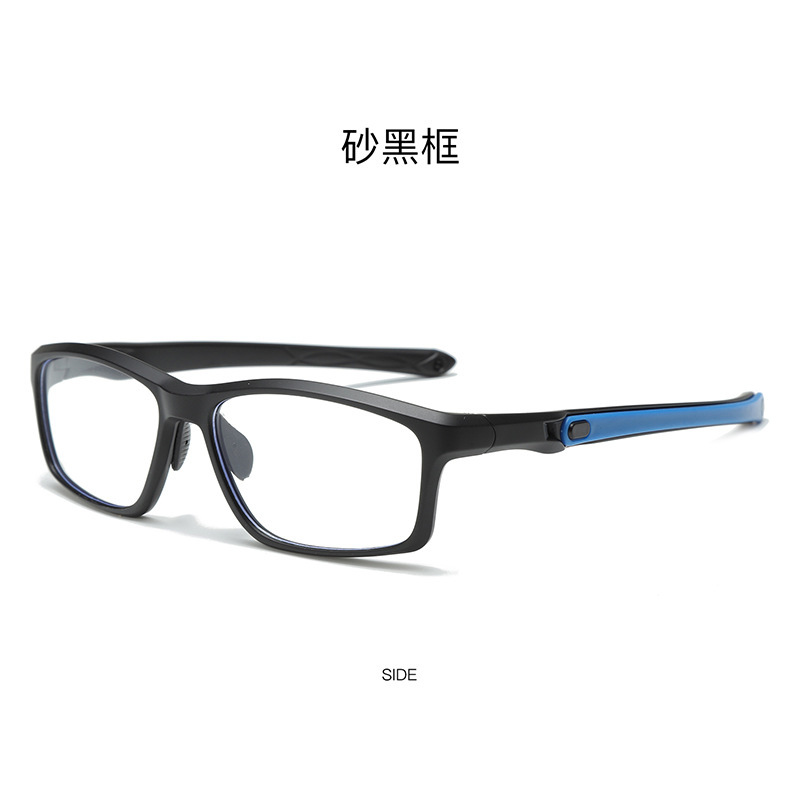 Marco de gafas deportivas colección TR90 anti-deslizante para hombres y mujeres, gafas de luz plana, gafas juveniles anti-luz azul