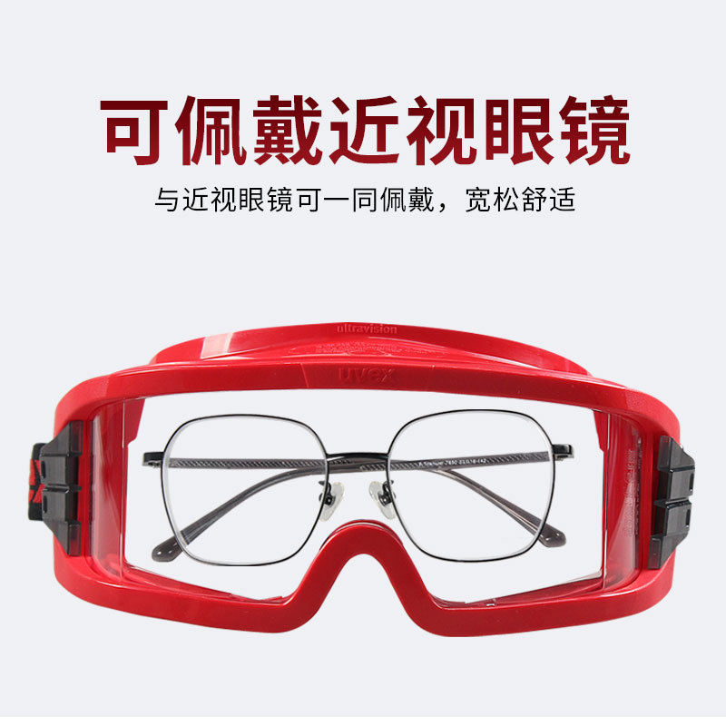 優維斯UVEX9301633護目鏡防塵防風防飛濺衝擊消防耐高溫眼罩酸鹼