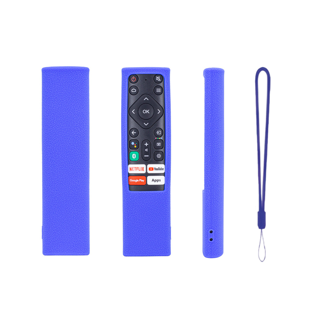 Aplicable para el control remoto de televisión Panasonic RC870P cubierta de silicona gruesa de cuero antideslizante anti-caída cinturón de suspensión luz nocturna