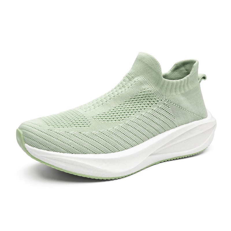 Tenis Tipo Calcetín para Correr de PU, Malla y TPU Sin Cordones Ligero para Uso Casual
