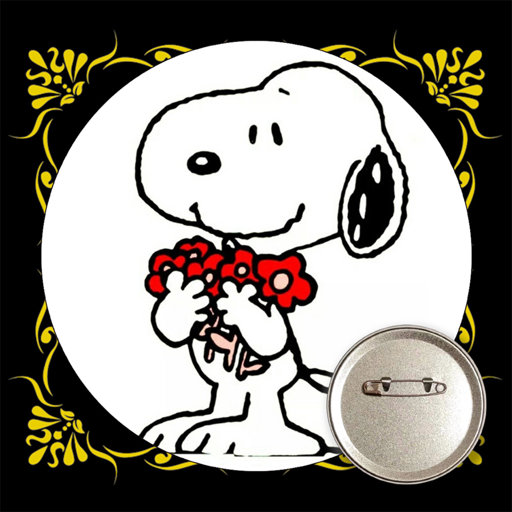 Snoopy bar transfronterizo insignia broche de estaño metal medallas conmemorativas anime periferia al por mayor