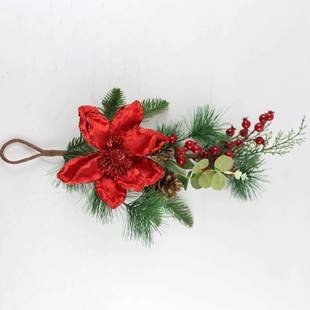 Simulation of vine pine branches Christmas flower decorations Christmas flower scene layout Christmas tree wreath rattan accessories