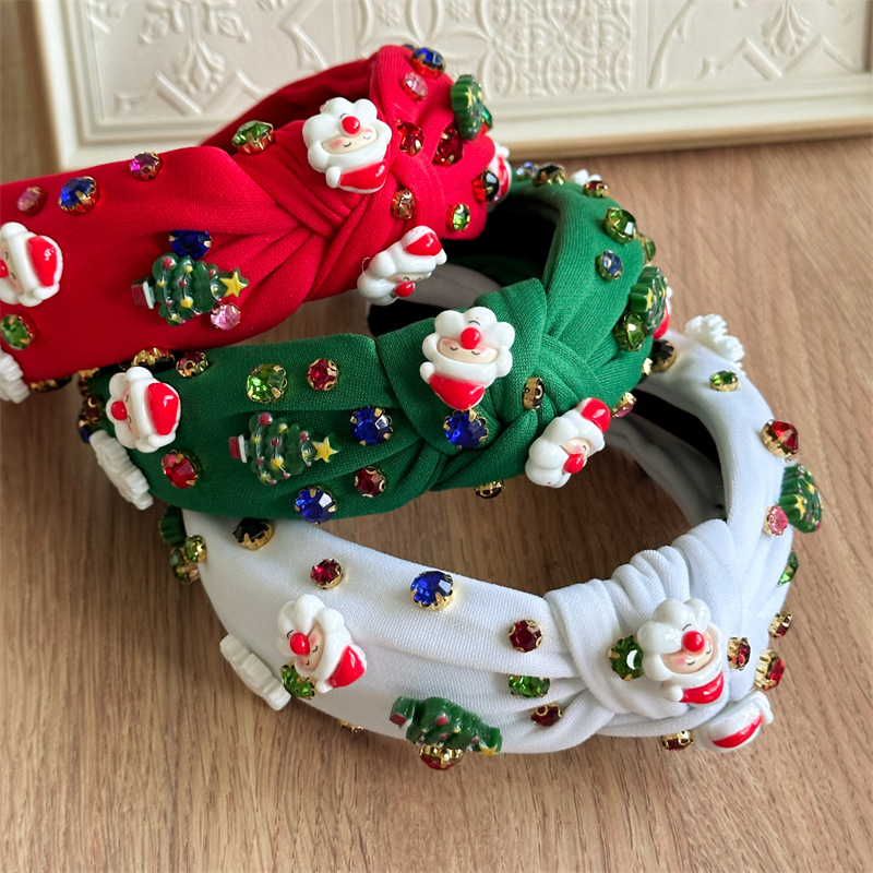 170g Weight Hair Band Hair Accessories Type 1 Piece Quantity Holiday, Festival Occasion Christmas Festival Christmas Tree, Santa Claus Pattern Women's Gender Cute Style Christmas Cute Women's Christmas Tree Santa Claus Hair Band 2