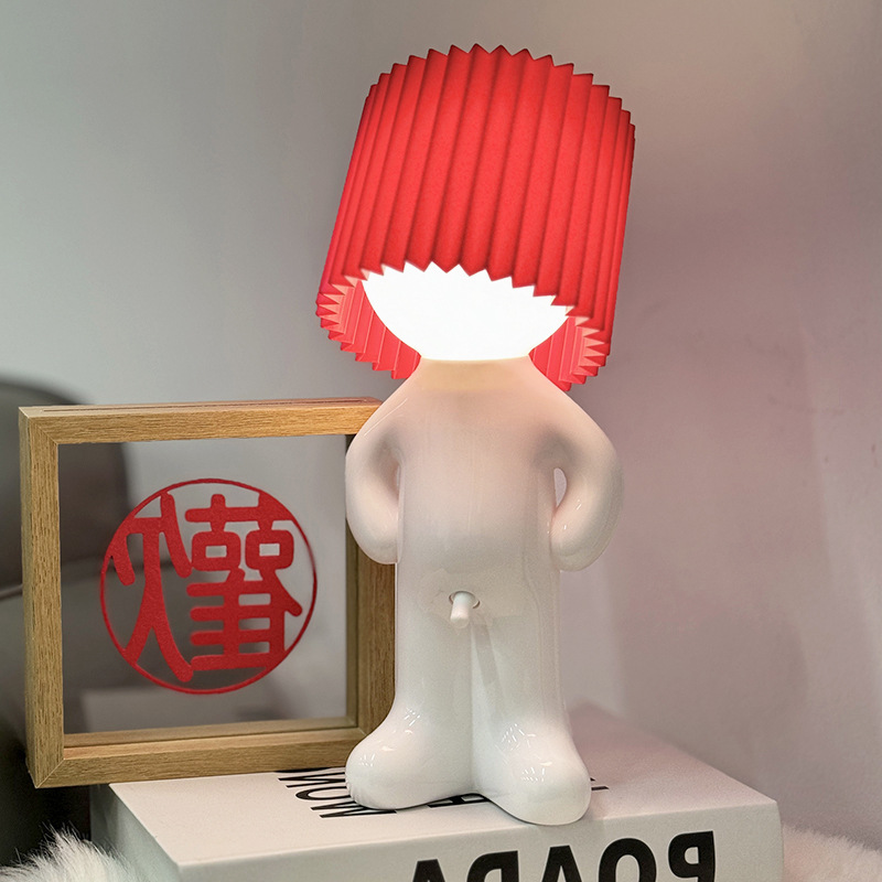 Niño tímido pequeño lámpara de escritorio un poco tímido lámpara de noche retro cabezal de cama pequeña luz de atmósfera creativa extraña perilla de cumpleaños