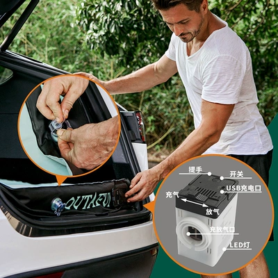 Vehicle-mounted inflatable bed mattress, rear seat conversion bed