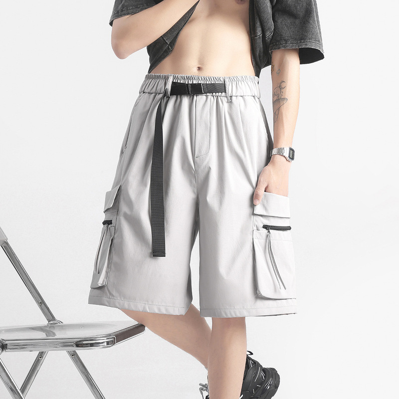 Deep Stock Popular Workwear Casual Shorts 2025 New Summer Casual Pants for Men Hong Kong Style Loose Straight