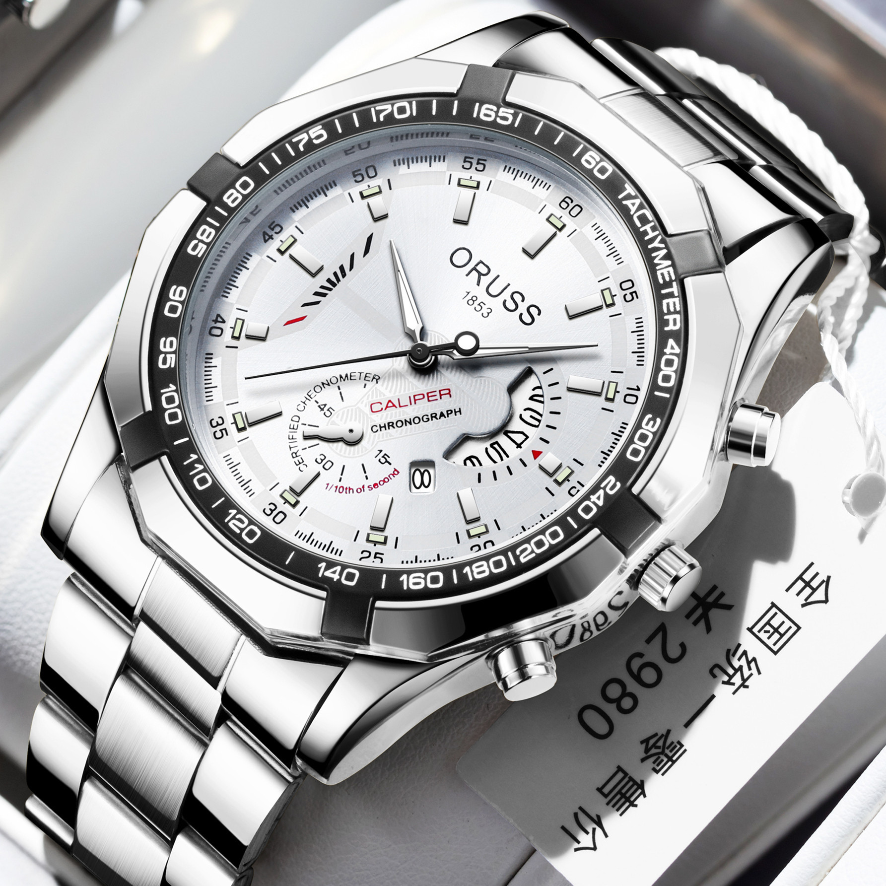 Men's Quartz Chronograph Watch Waterproof Trendy Calendar Dial_voghion.com