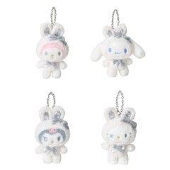 かわいい日系サンリオ雪兎冬銀白Kitty美楽ティ玉桂犬ぬいぐるみストラップ