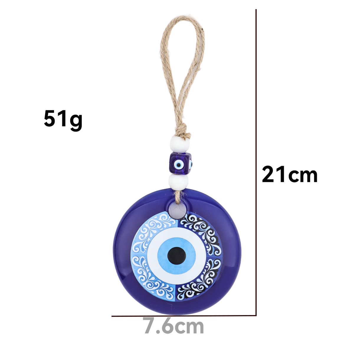 Colgante de Vidrio del Ojo Turco para Coche de Vidrio para Coche y Llavero