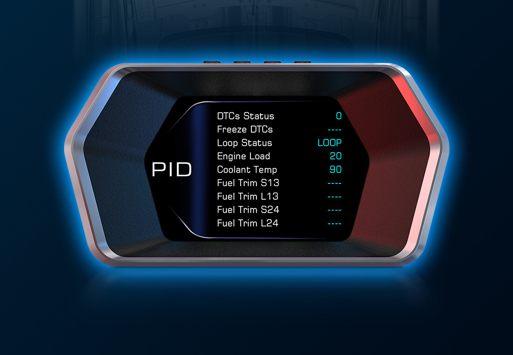Cross-border HUD Head-Up Display OBD+GPS Car LCD Speedometer RPM Fuel Consumption Water Temperature Multi-Function Dashboard