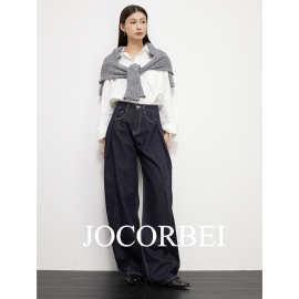 JOCORBEI【单宁步调】解构腰原色直筒阔腿牛仔长裤休闲遮胯好版型