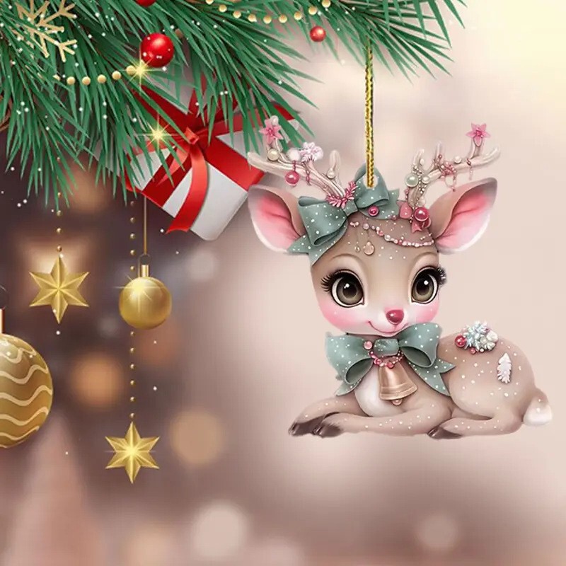 クリスマスホット販売弓鐘鹿クリスマスツリー装飾車の装飾ペンダントホームペンダント|undefined