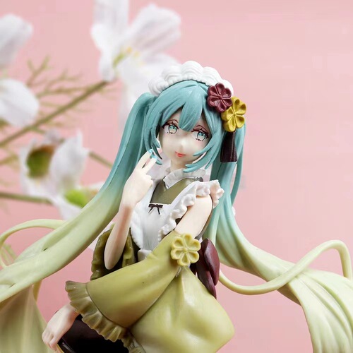 Hatsune Miku Figure Parfait Matcha Long Dress Hatsune Kagepin Figure Anime Figure Chassis Car Ornament