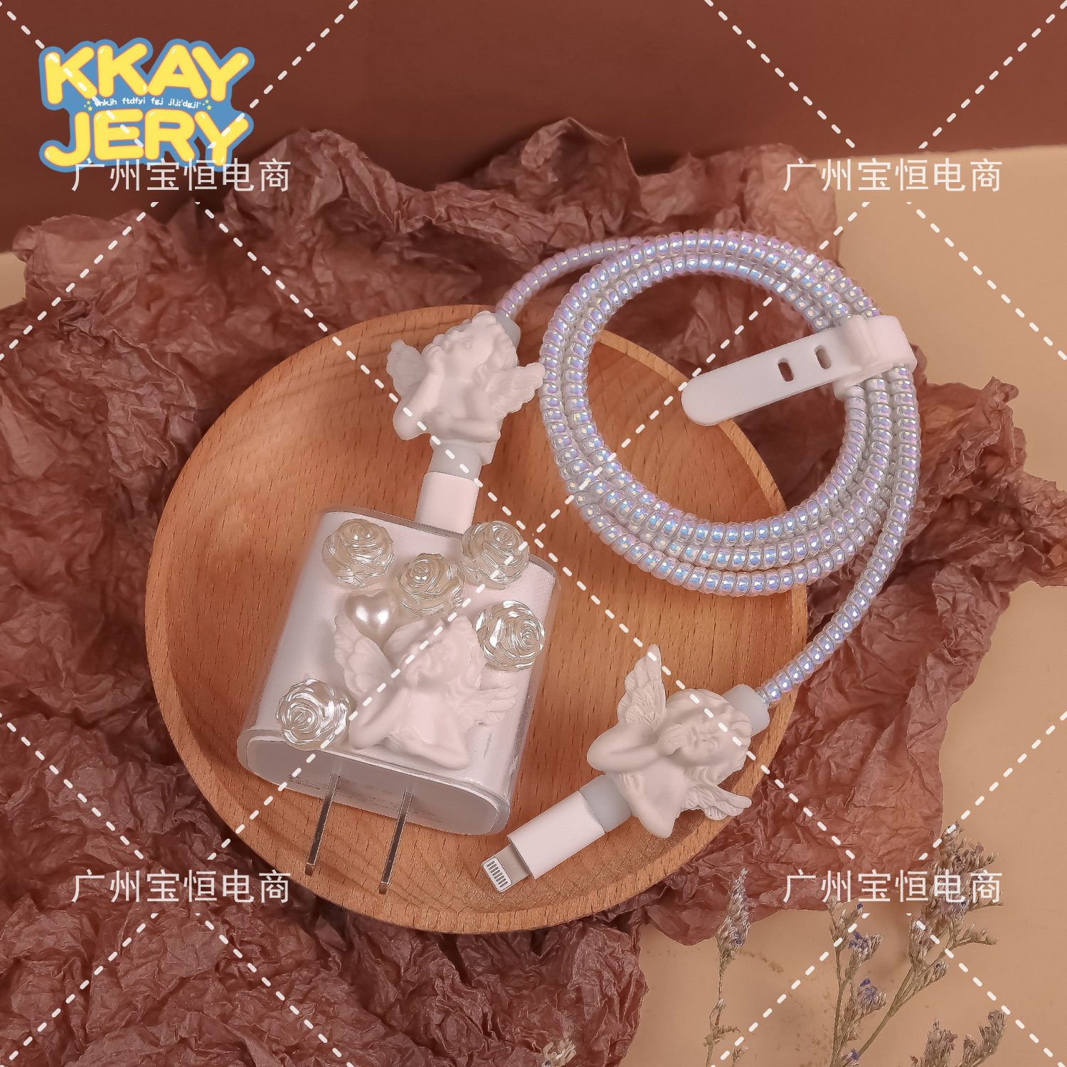 20W transparente D Chin apoyo Ángel Rosa 59 blanco T cuatro conjuntos