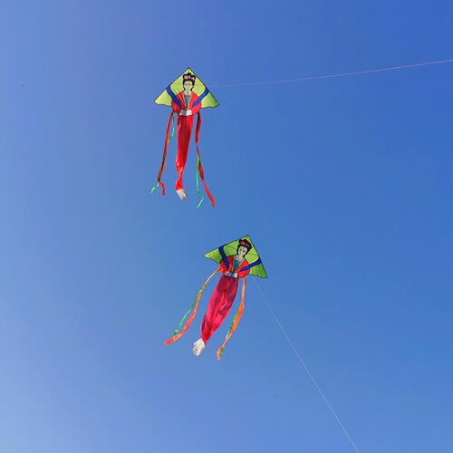 Weifang New Arrival Fairy Kite Wholesale: Triangular Chang'e Kite—Perfect for Adults and Kids, Large Size, Easy to Fly, with Reel and Fabric Bag