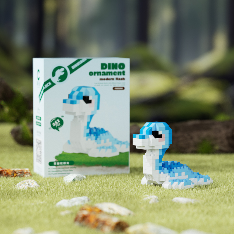 Compatible con Lego Dinosaur Tyrannosaurus Rex Muñeca de dibujos animados Bloques de construcción Adornos de montaje Juguetes educativos para niños Regalos para niños y niñas
