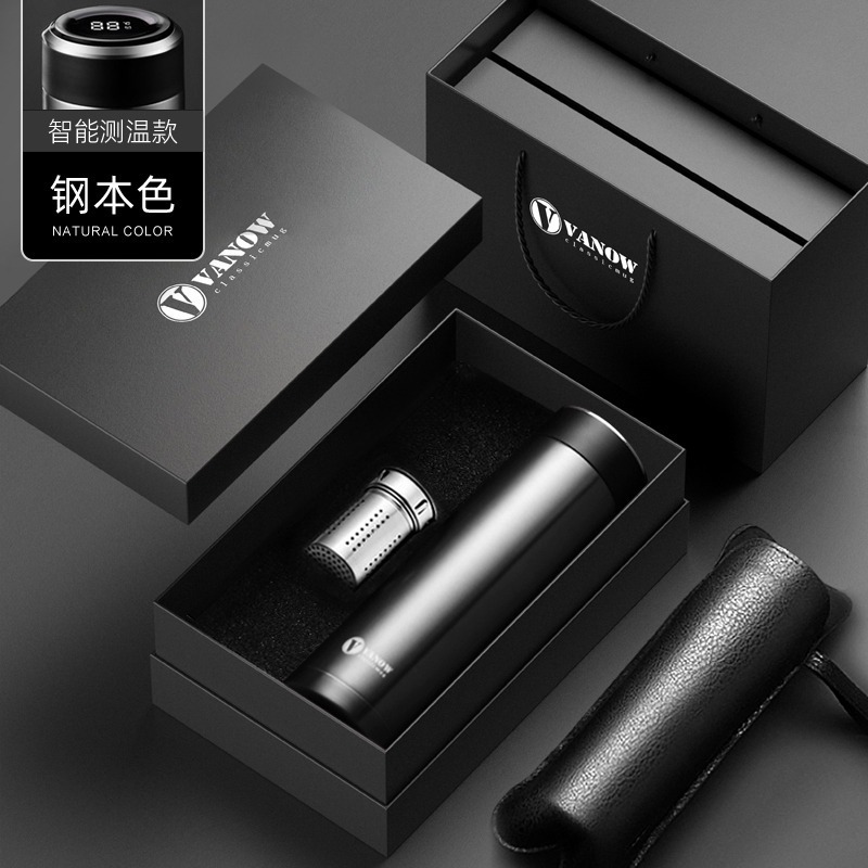 Vanow スマート温度測定魔法瓶カップ 男性と女性用 316 グループ購入ギフト ロゴ刻印入り ティーカップ ウォーターカップ|undefined