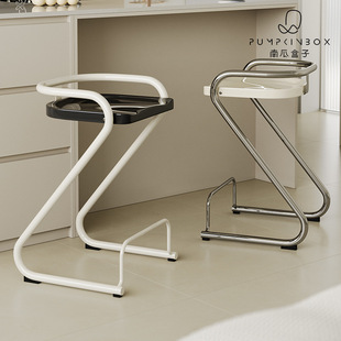 Cream-Style Bar Chair Colorful Vintage Macaron Small Apartment Ins Photography High Stool Café Internet-Famous Bar Counter