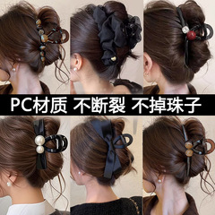 精致大号圆珠水钻抓夹女高级感后脑勺鲨鱼夹子发量多发夹发卡爆款