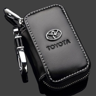 Cross-border GM simple zipper key set car metal logo waist hanging car key bag manufacturers wholesale