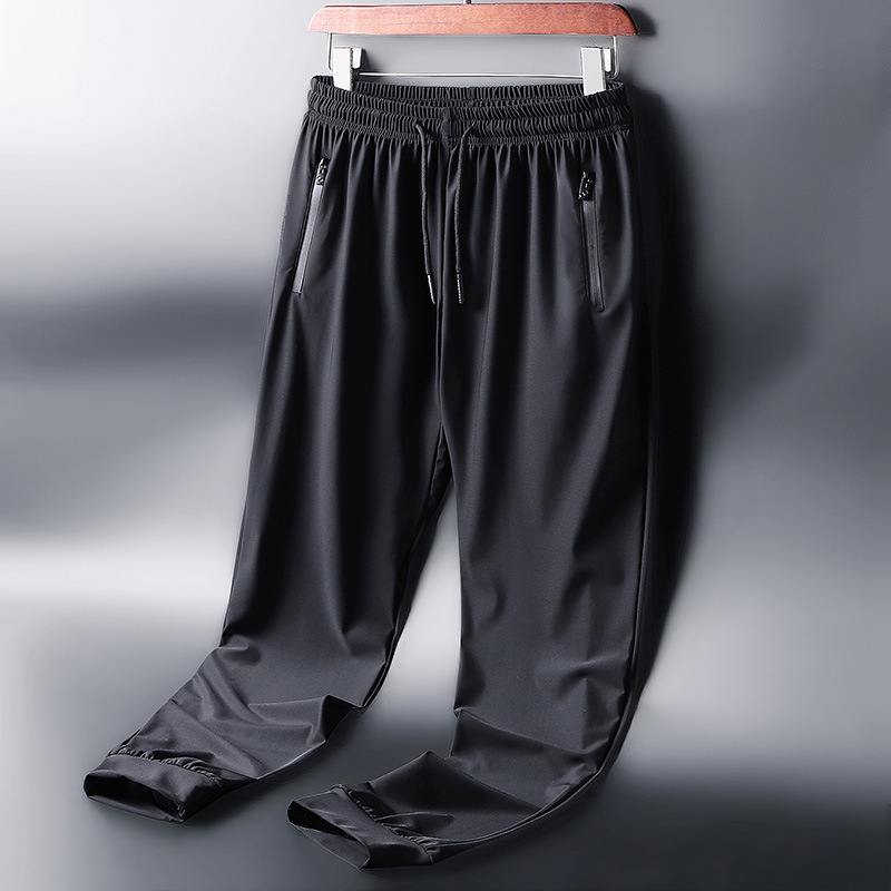 Men's summer silk casual thin cool quick dry trousers