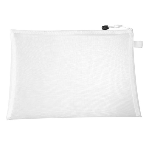 Mesh zipper file bag student stationery file bag thickened multi-specification storage bag portable office receipts