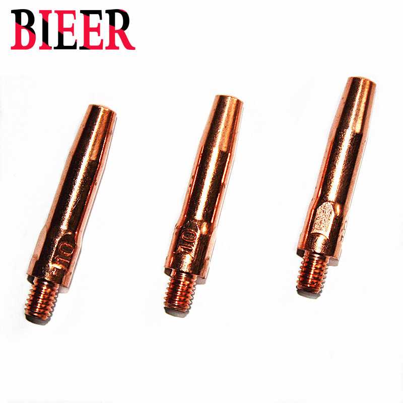 焊枪导电嘴 CO2气体保护焊枪导电嘴 打孔铬锆铜厂家批发供应