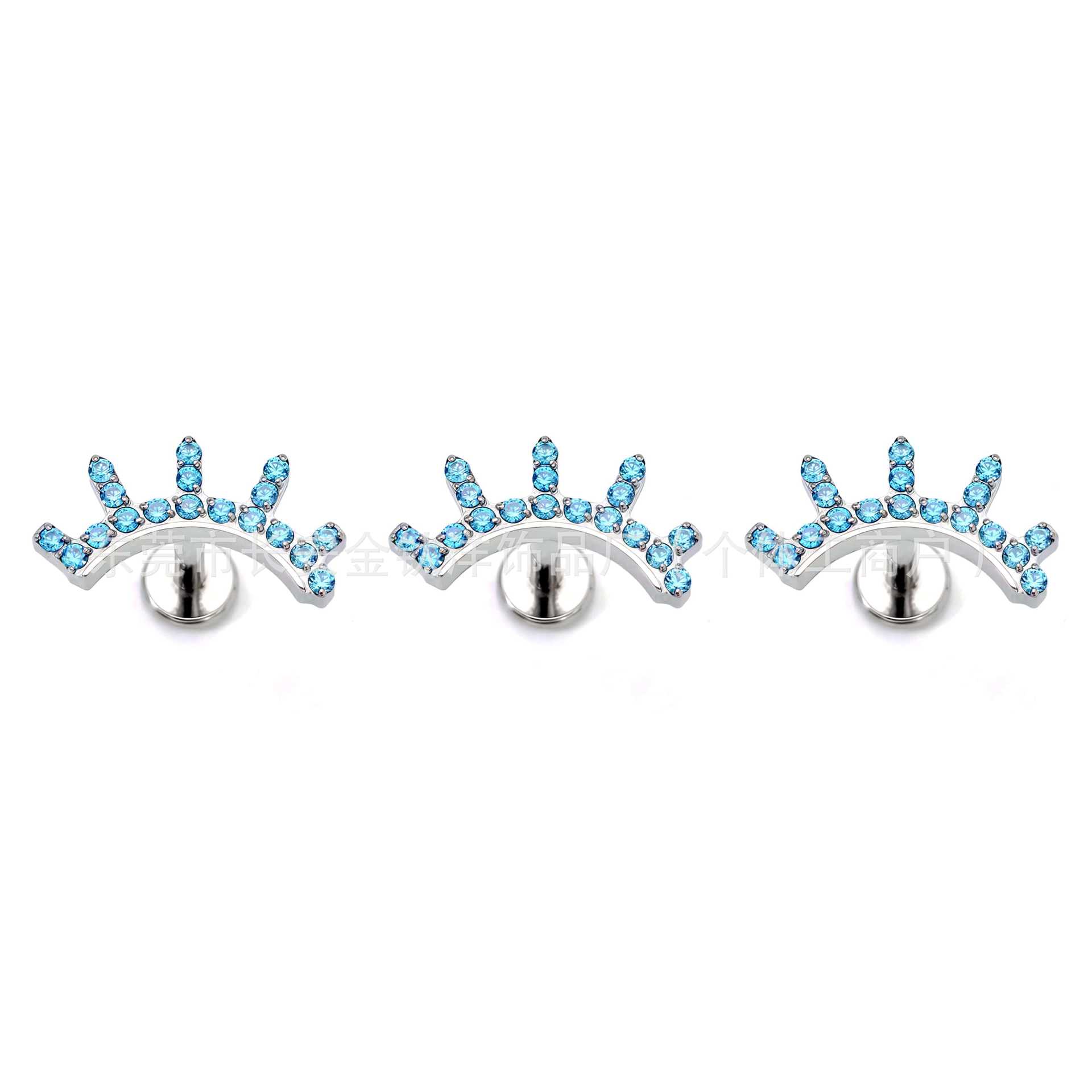 Labret piercing jewelry detail image