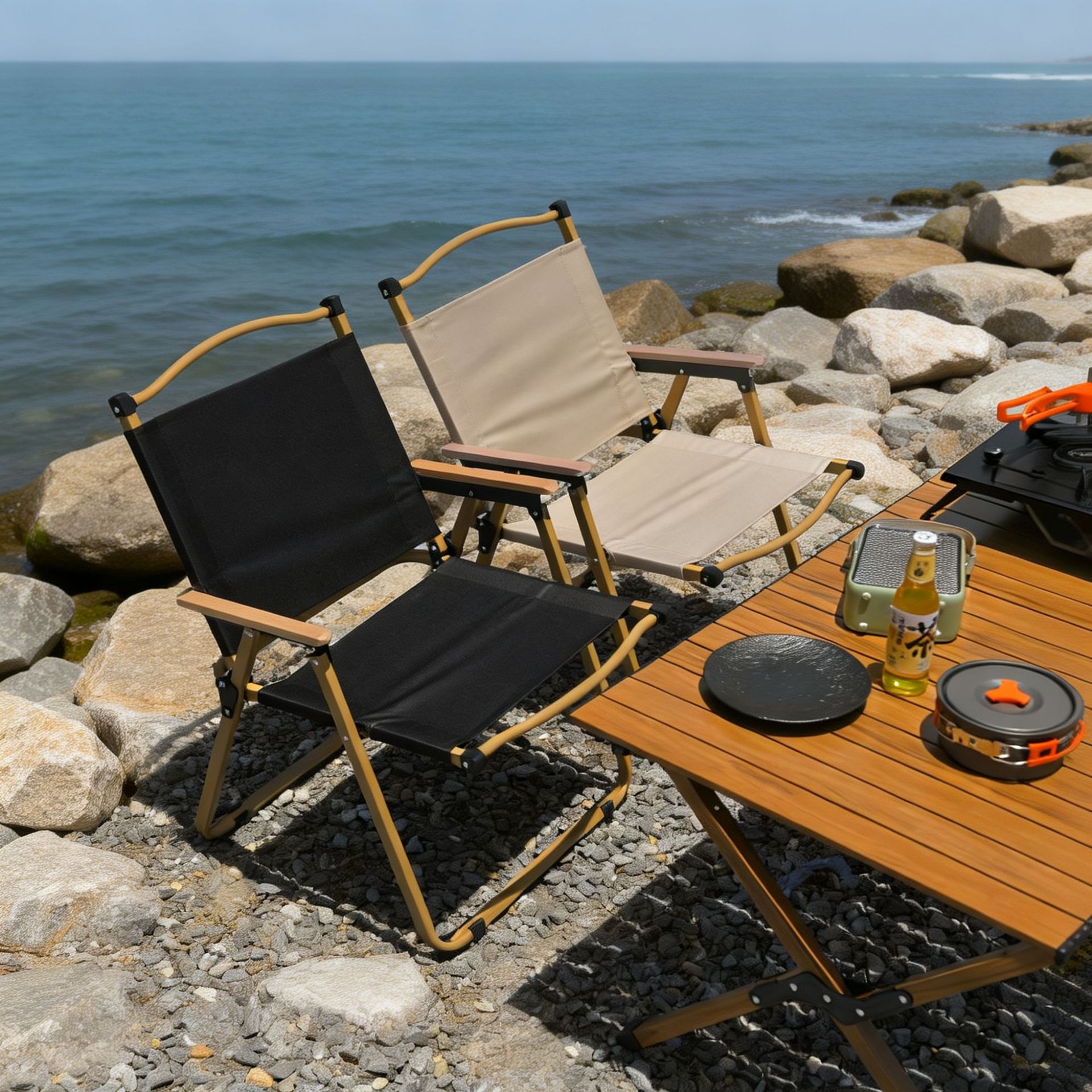 Outdoor Folding Chair, Kermit Chair, Portable Picnic Table and Chairs, Beach Sketching Leisure Chair, Camping Table and Chair Set