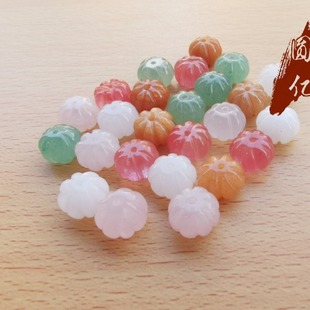 Factory direct natural stone carving 12mm pumpkin beads loose beads bracelet beaded handmade DIY jewelry accessories material