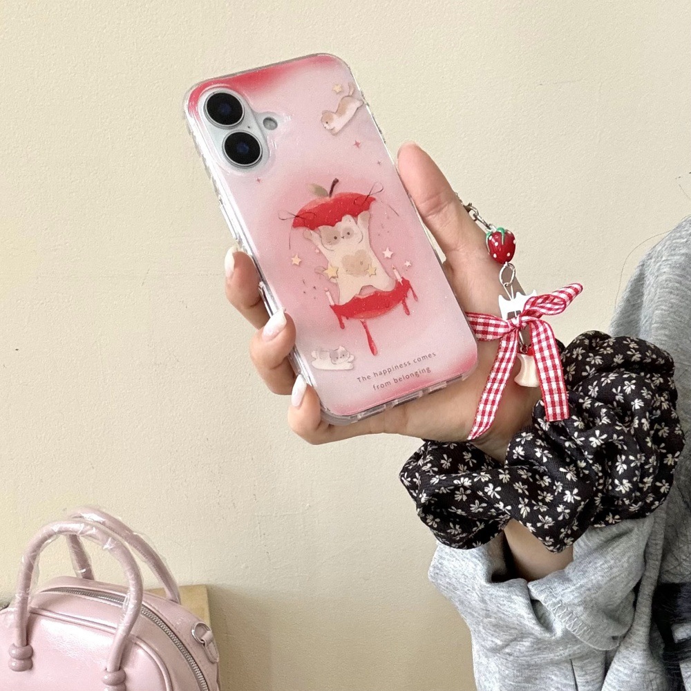 Divertido y lindo gato de Apple para iphone16 girl heat flasher polvo 15ProMax funda para teléfono móvil Apple 14 nuevo