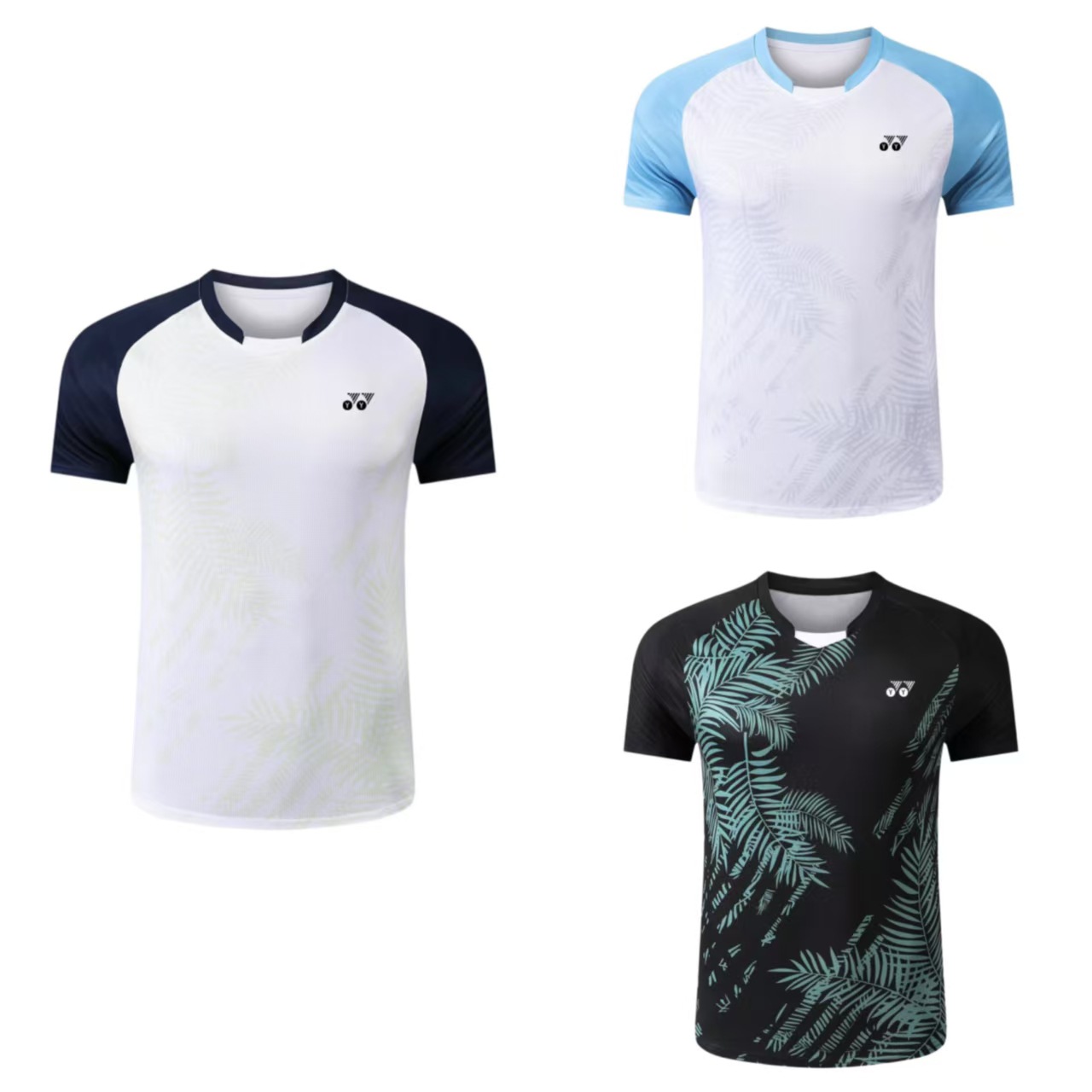 New Yy Badminton Clothing for Men and Women Short-Sleeved Sportswear Competition Quick-Drying Suit Competition Training Clothing Sweat-Absorbent and Breathable Summer