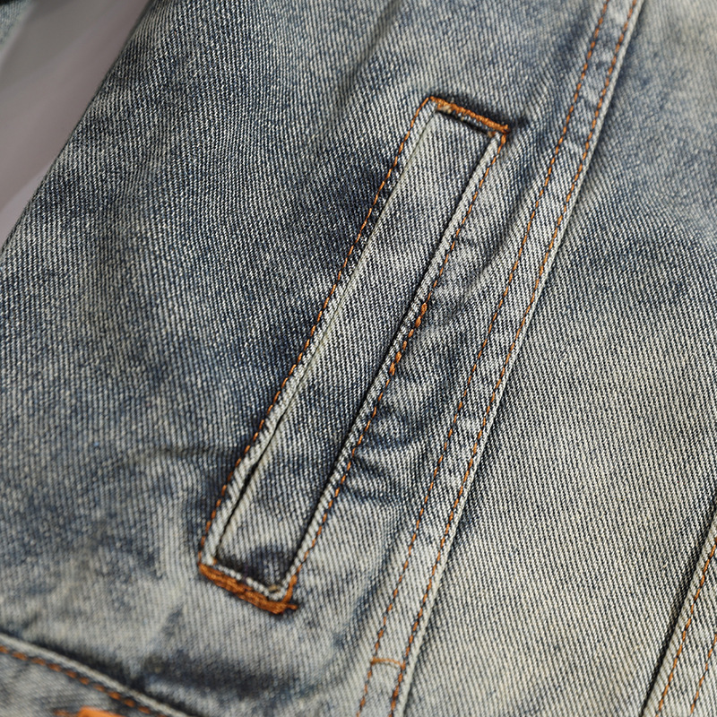 Men's Washed Denim Jacket Vintage Style Casual Retro Outerwear_voghion.com
